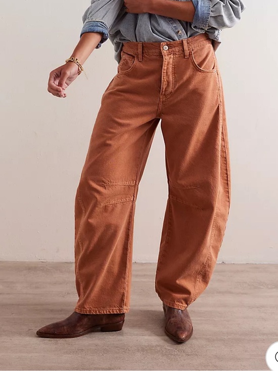 Free People Denim - FREE PEOPLE WE THE FREE GOOD LUCK MID-RISE BARREL JEANS